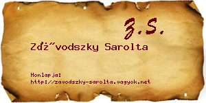 Závodszky Sarolta névjegykártya